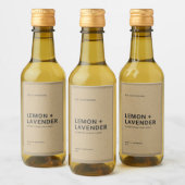 Minimalistisch etiket van geblust fijn kraft aan d (Flessen)