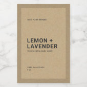 Minimalistisch etiket van geblust fijn kraft aan d (Enkel label)