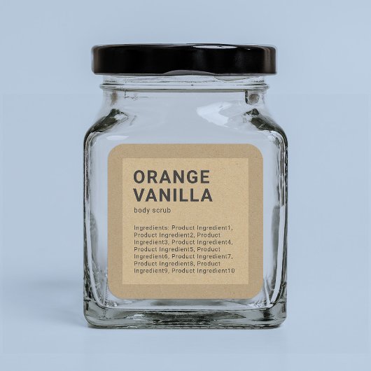 Minimalistisch etiket van grensKraft voor ingredië