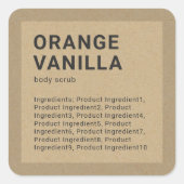 Minimalistisch etiket van grensKraft voor ingredië (Voorkant)