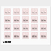 Minimalistisch etiket van roze kaars (Vel)