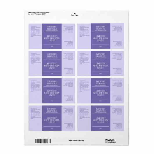 minimalistisch etiket van schoonheidsproducten - p (Full Sheet)