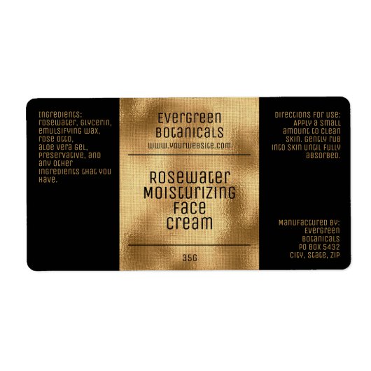 minimalistisch etiket van schoonheidsproducten - z (Voorkant)