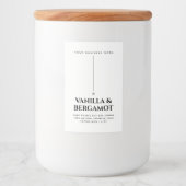 Minimalistisch etiket van witte kaars (Voorkant)