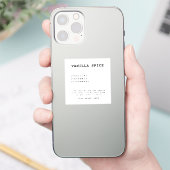 Minimalistisch etiket van witte kaars sticker (Telefoon)
