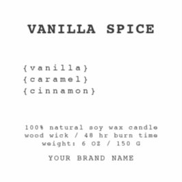 Minimalistisch etiket van witte kaars sticker