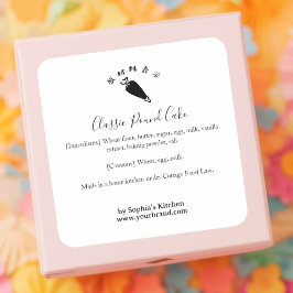 Minimalistisch etiket voor bakkerij-ingrediënten m