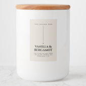 Minimalistisch etiket voor beige kaarsen (Voorkant)