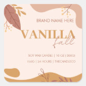 Minimalistisch etiket voor herfstkaars met vanille (Voorkant)