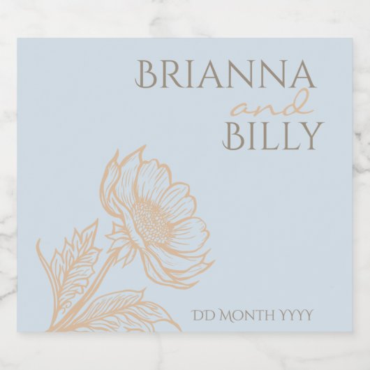 Minimalistisch etiket voor mousserende wijn (Enkel label)