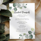 Minimalistisch Eucalyptus Bridal Brunch Menu