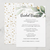 Minimalistisch Eucalyptus Floral Bridal Menu (Voorkant / Achterkant)