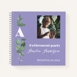 Minimalistisch eucalyptus foto gastboek voor pensi notitieboek