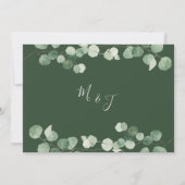 Minimalistisch Eucalyptus Greenery Gay Wedding Mr  Kaart (Achterkant)