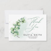 Minimalistisch Eucalyptus Greenery Hartelijk dank Bedankkaart (Voorkant)