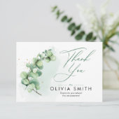 Minimalistisch Eucalyptus Greenery Hartelijk dank Bedankkaart (Staand voorkant)