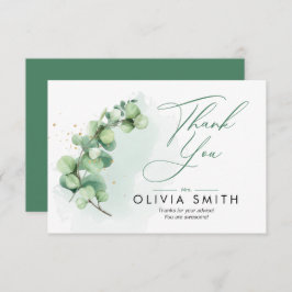 Minimalistisch Eucalyptus Greenery Hartelijk dank Bedankkaart