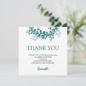 Minimalistisch eucalyptus groen Vrijgezellenfeest Bedankkaart (Staand voorkant)