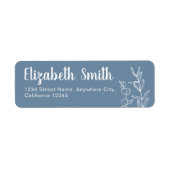 Minimalistisch eucalyptus Leaves Return-adres Etiket (Voorkant)