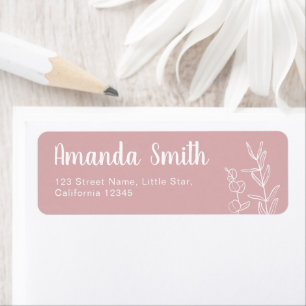 Minimalistisch eucalyptus Leaves Return-adres Etiket