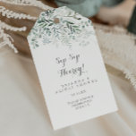 Minimalistisch Eucalyptus Sip Hooray Vrijgezellenf Cadeaulabel<br><div class="desc">Deze minimalistische eucalyptus slok hooray vrijgezellenfeest cadeau labels zijn ideaal voor een rustieke bruiloft douche. Het ontwerp is voorzien van waterverf elegante groene eucalyptusbladeren.</div>