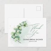 Minimalistisch eucalyptus Vrijgezellenfeest dank u Briefkaart (Voorkant / Achterkant)
