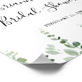 Minimalistisch Eucalyptus Vrijgezellenfeest Welkom Poster (Hoek)