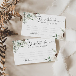 Minimalistisch evergreen Date night-ideeën. Datum  Informatiekaartje