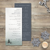 Minimalistisch Evergreen Mountain Green Slate Blue Programmakaart