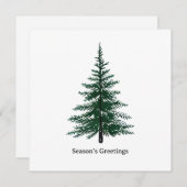 Minimalistisch Evergreen Tree Design Eenvoudige ha Bedankkaart (Voorkant / Achterkant)