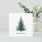 Minimalistisch Evergreen Tree Design Eenvoudige ha Bedankkaart (Staand voorkant)