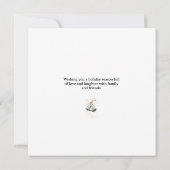 Minimalistisch Evergreen Tree Design Eenvoudige ha Bedankkaart (Achterkant)