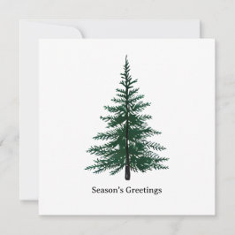 Minimalistisch Evergreen Tree Design Eenvoudige ha Bedankkaart
