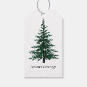 Minimalistisch Evergreen Tree Design Eenvoudige ha Cadeaulabel (Voorkant)