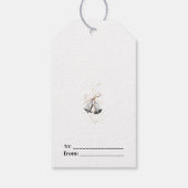 Minimalistisch Evergreen Tree Design Eenvoudige ha Cadeaulabel (Achterkant)