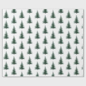 Minimalistisch Evergreen Tree Design Eenvoudige ha Cadeaupapier (Vlak)