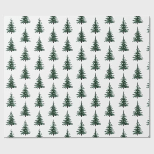 Minimalistisch Evergreen Tree Design Eenvoudige ha Cadeaupapier (Vlak)