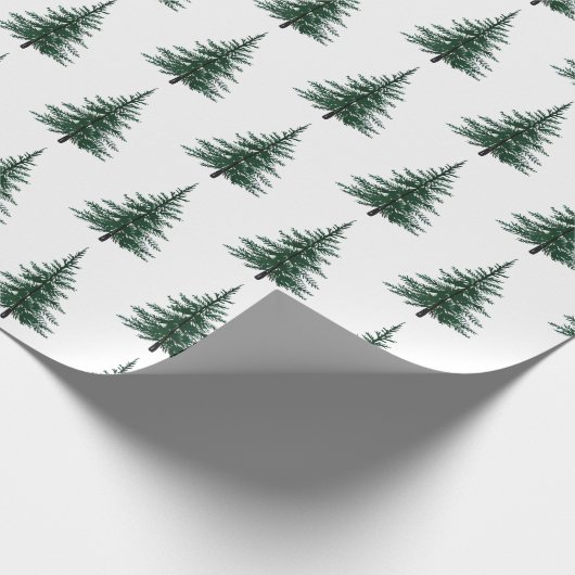 Minimalistisch Evergreen Tree Design Eenvoudige ha Cadeaupapier (Hoek)
