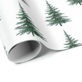 Minimalistisch Evergreen Tree Design Eenvoudige ha Cadeaupapier (Rol Hoek)