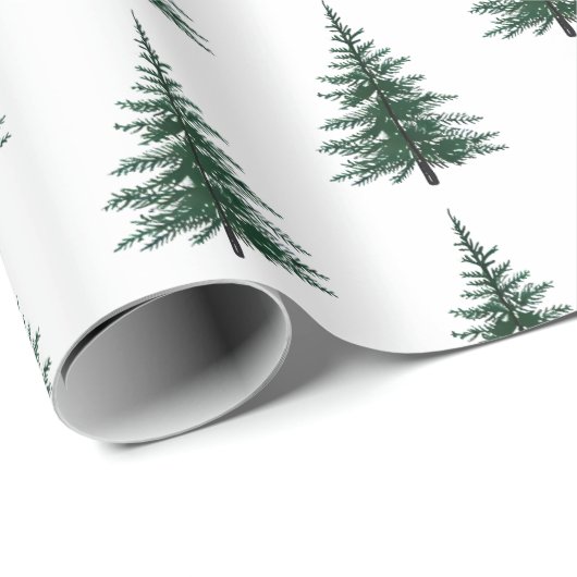 Minimalistisch Evergreen Tree Design Eenvoudige ha Cadeaupapier (Rol Hoek)