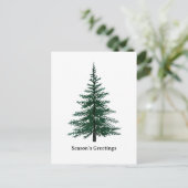 Minimalistisch Evergreen Tree Design Eenvoudige ha Feestdagenkaart (Staand voorkant)