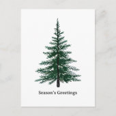 Minimalistisch Evergreen Tree Design Eenvoudige ha Feestdagenkaart (Voorkant)