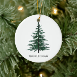 Minimalistisch Evergreen Tree Design Eenvoudige ha Keramisch Ornament