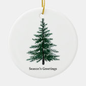 Minimalistisch Evergreen Tree Design Eenvoudige ha Keramisch Ornament (Voorkant)