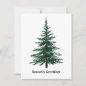 Minimalistisch Evergreen Tree Design Eenvoudige ha RSVP Kaartje (Voorkant)