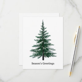 Minimalistisch Evergreen Tree Design Eenvoudige ha RSVP Kaartje