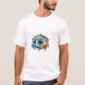 Minimalistisch Evil Eye graffiti T-shirt ontwerp (Voorkant)