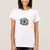 Minimalistisch Evil Eye graffiti T-shirt ontwerp (Voorkant)
