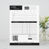 Minimalistisch factuurontvangstbewijs voor kleine kaart (Staand voorkant)