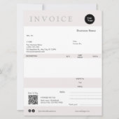 Minimalistisch factuurontvangstbewijs voor kleine  kaart (Voorkant)